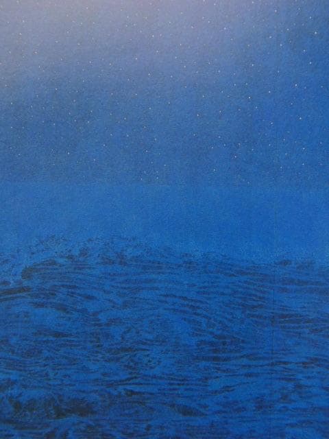 福王寺一彦、【星降る海に】、希少な額装用画集より、新品額装付