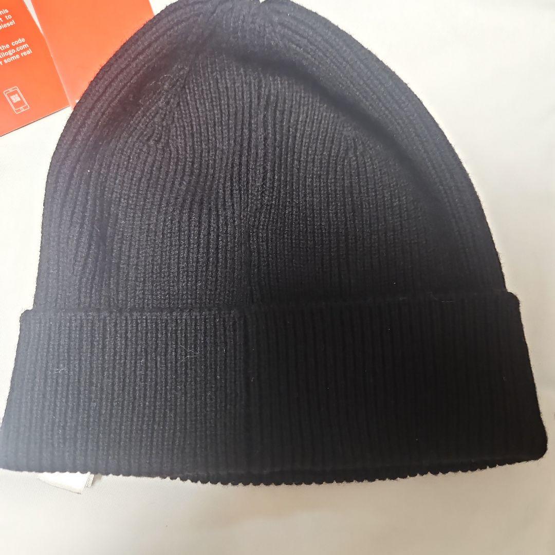DIESEL diesel ニット帽 ビーニー 黒　ブラック