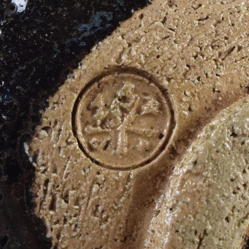 茶道具　楽吉左衛門　黒楽茶碗　時代箱付　V　9146