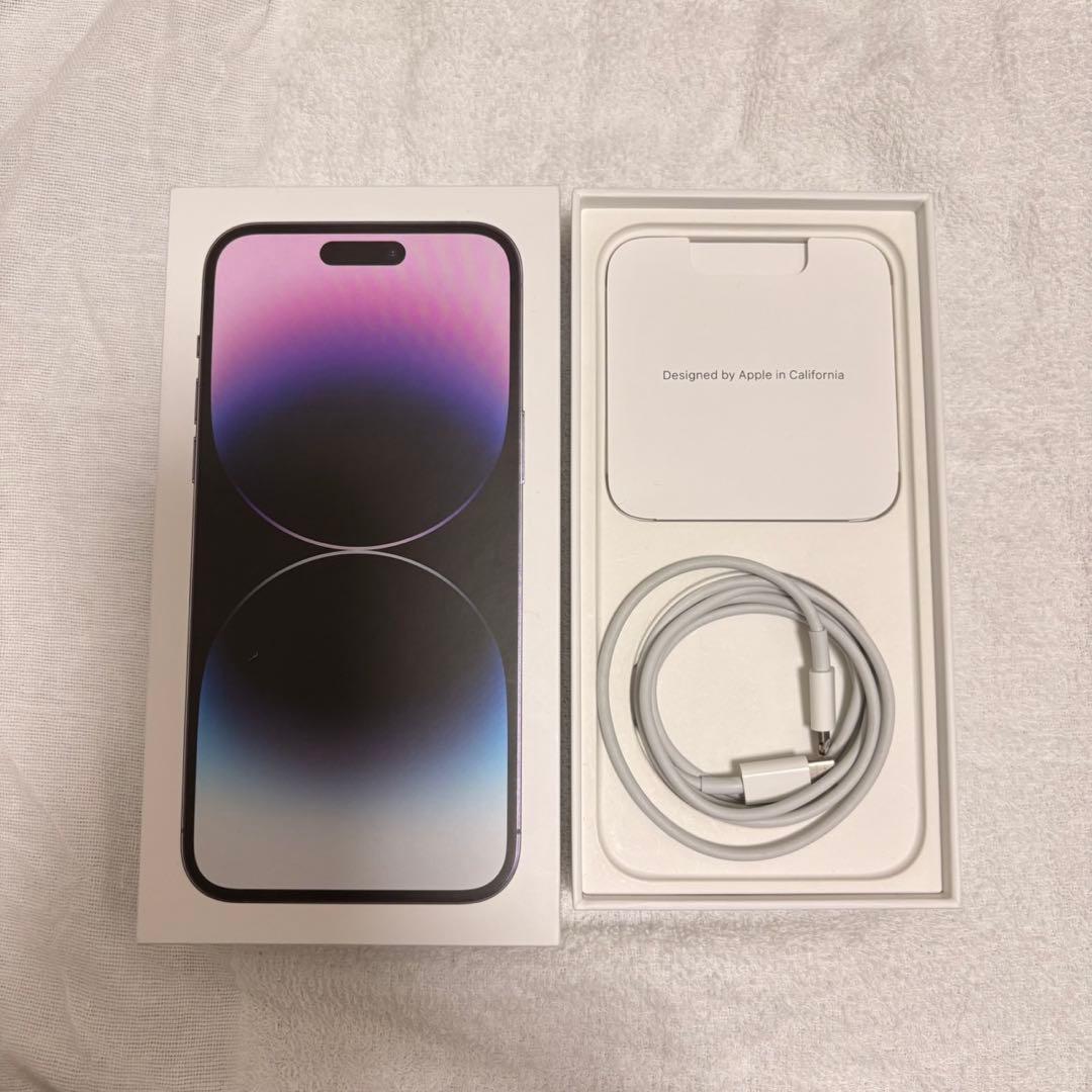【美品】Apple iPhone 14 Pro Max ディープパープル 本体