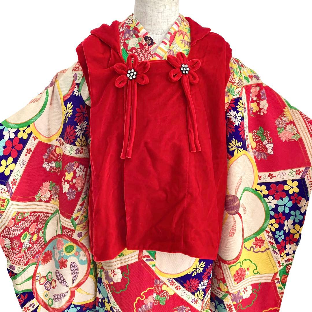 レトロ　アンティーク　女の子　子供着物　3歳　七五三　大正ロマン