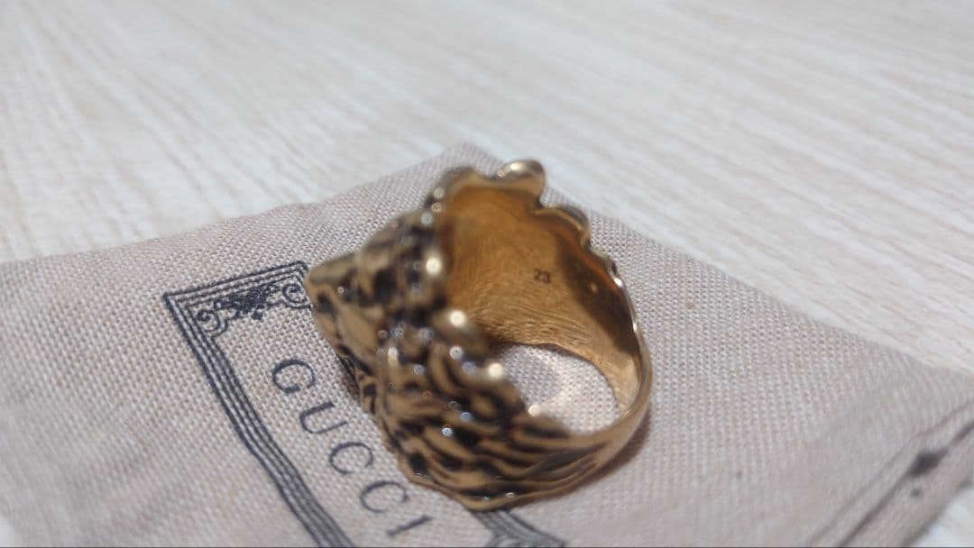 GUCCI ライオンヘッドリング　23号　Hase