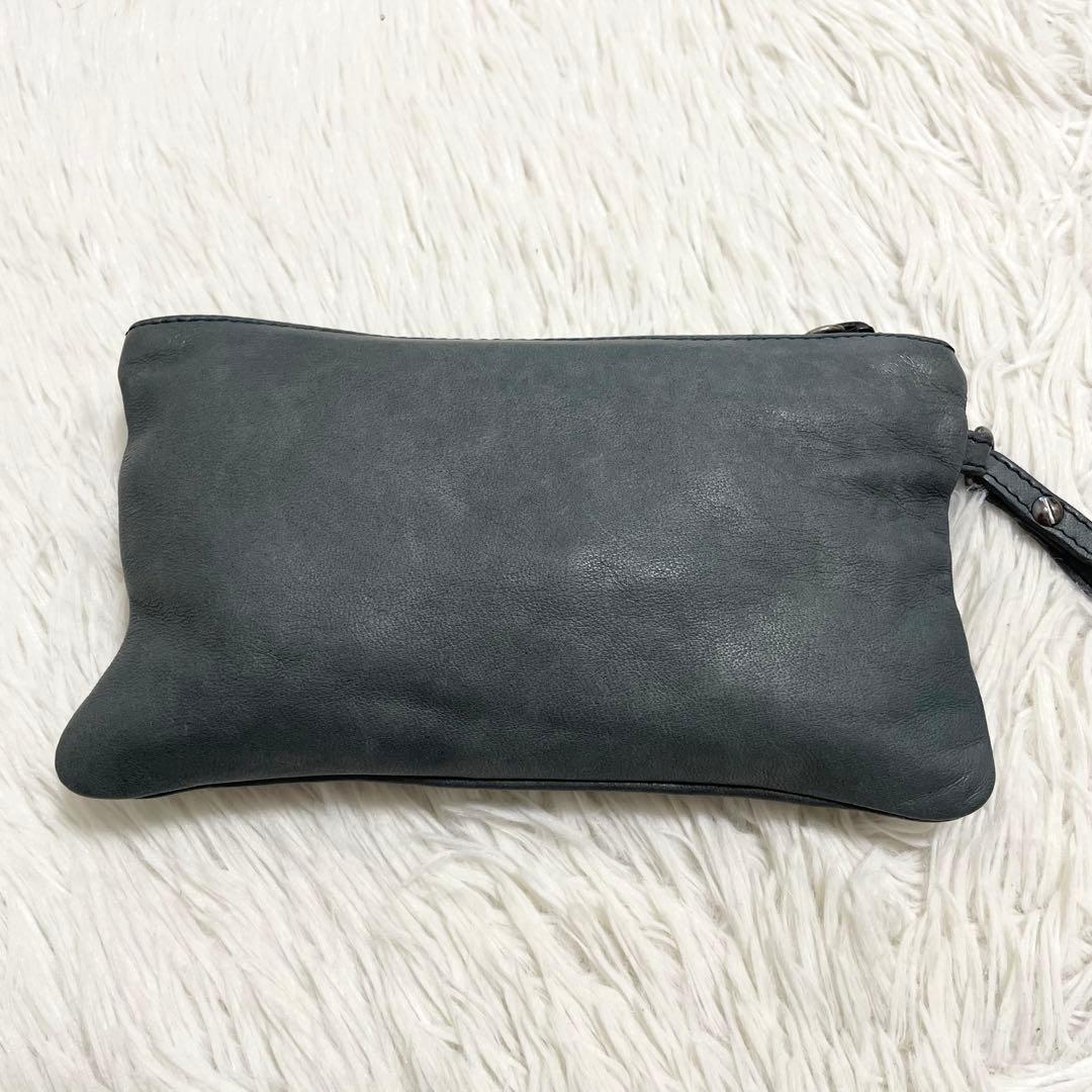 【美品】ファロルニ　ワンショルダー　イントレッチオ　ホーボー　グリーン系　レザー