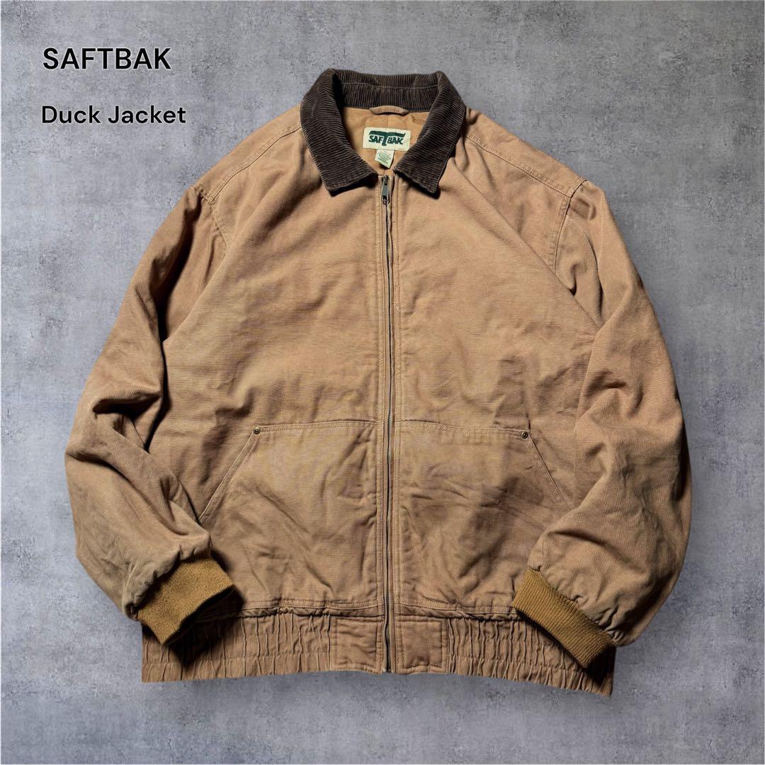 kan2186古着SAFTBAKダック地デトロイトジャケットソリッド中綿