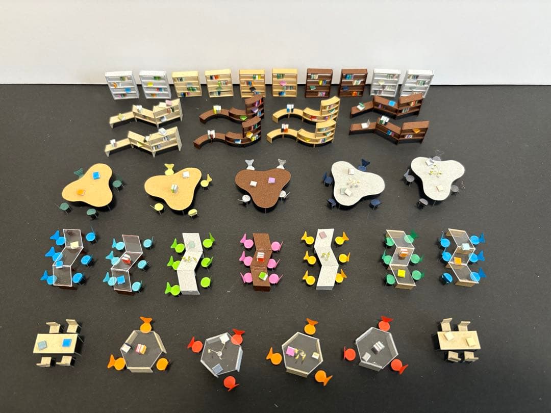 建築模型添景 1/100 スタディスペースセット