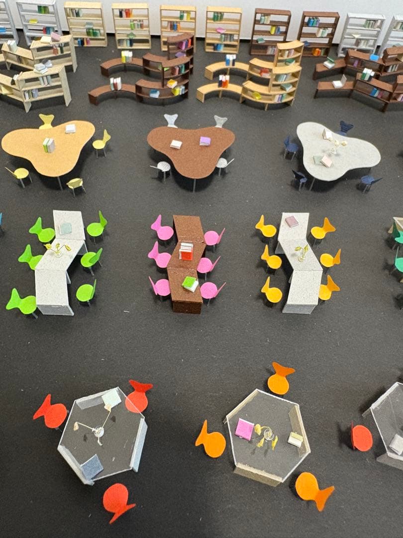 建築模型添景 1/100 スタディスペースセット