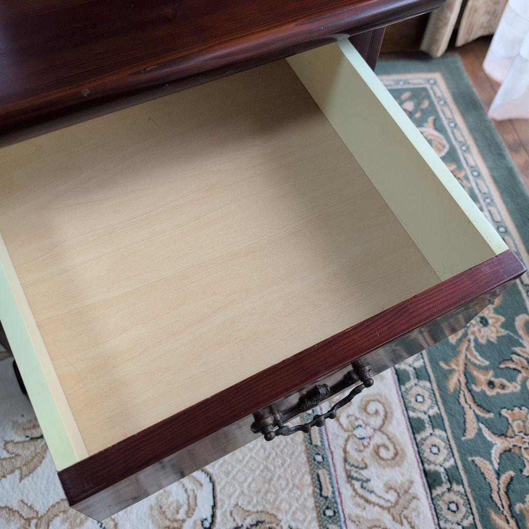 クラシックスタイル ダークブラウン サイドテーブル