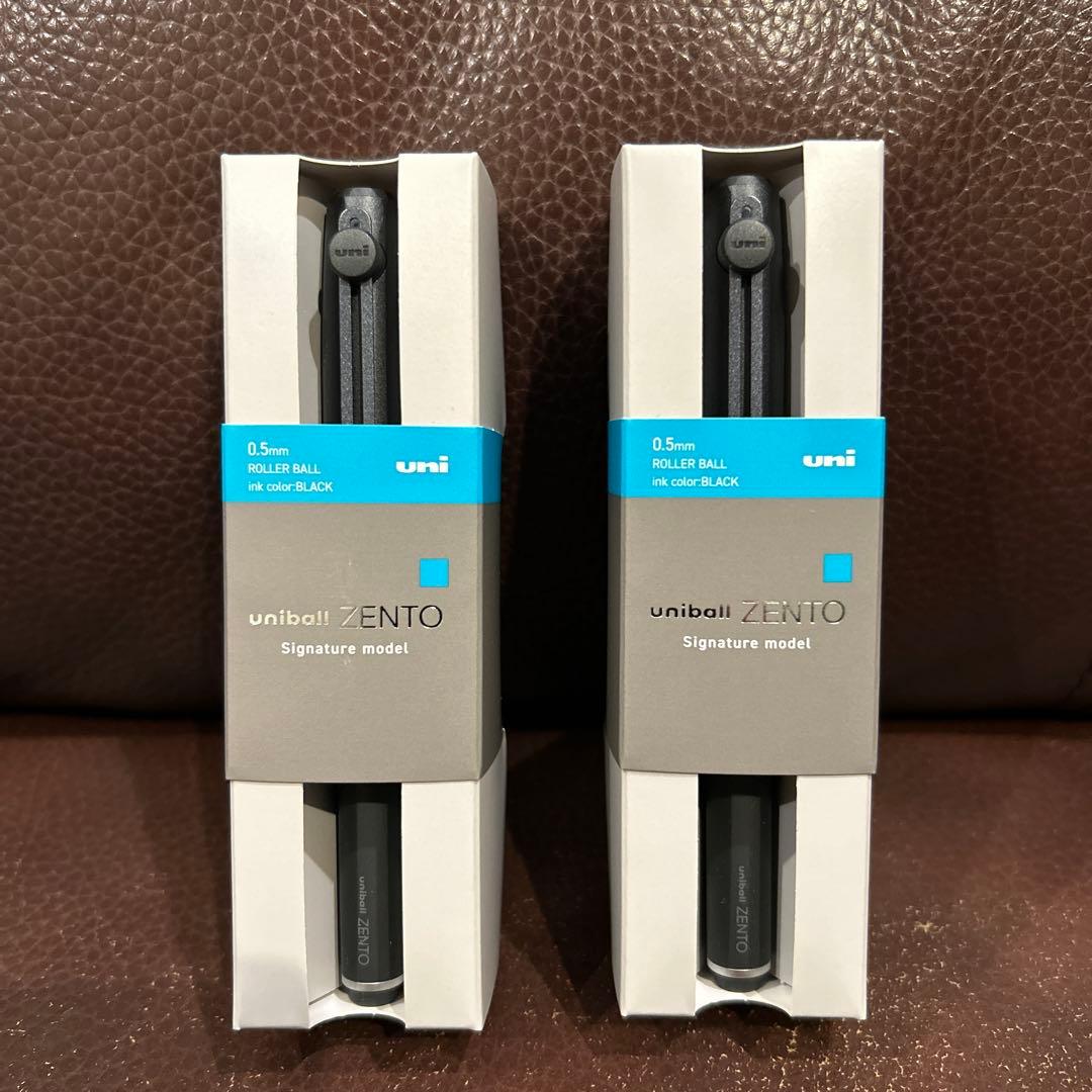uni ZENTO ボールペン 0.5mm 黒 2本セット