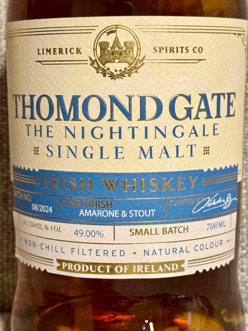 ウイスキー THOMOND GATE THE NIGHTINGALE SINGLE MALT