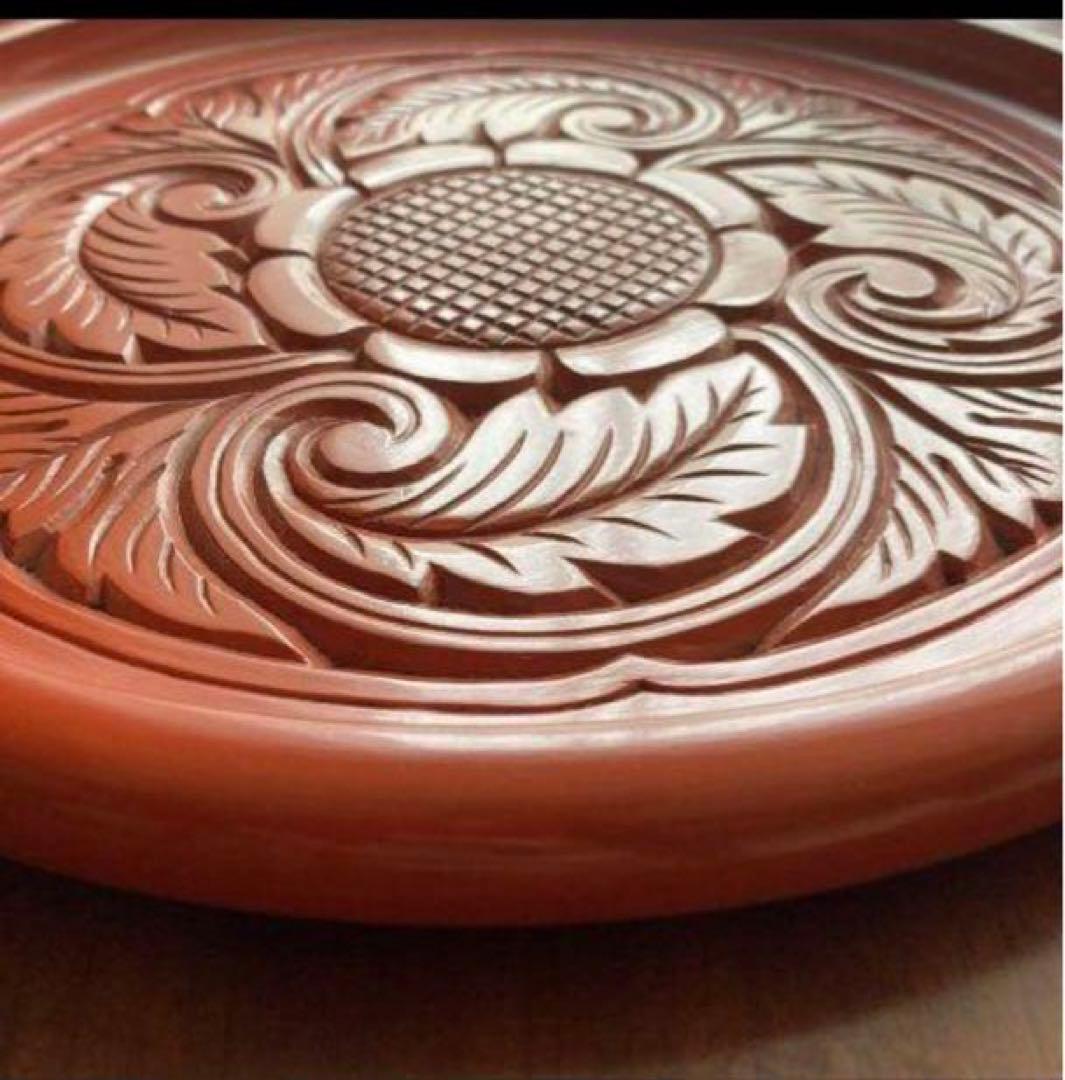 【未使用】博古堂　鎌倉彫　盆　約30cm