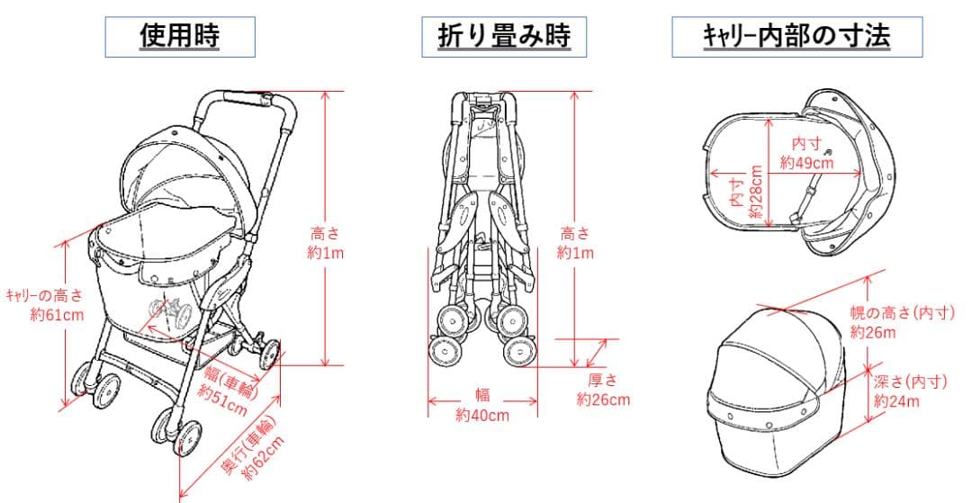 com pet ペットカート milmil lite （取扱説明書付き）
