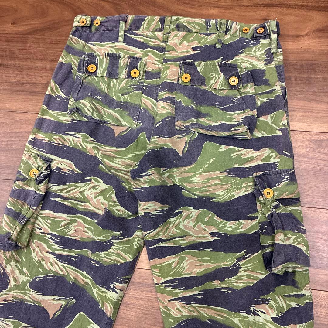 k*7様 80s ベトナム タイガーストライプパンツ Lサイズ タイガーカモ ビ