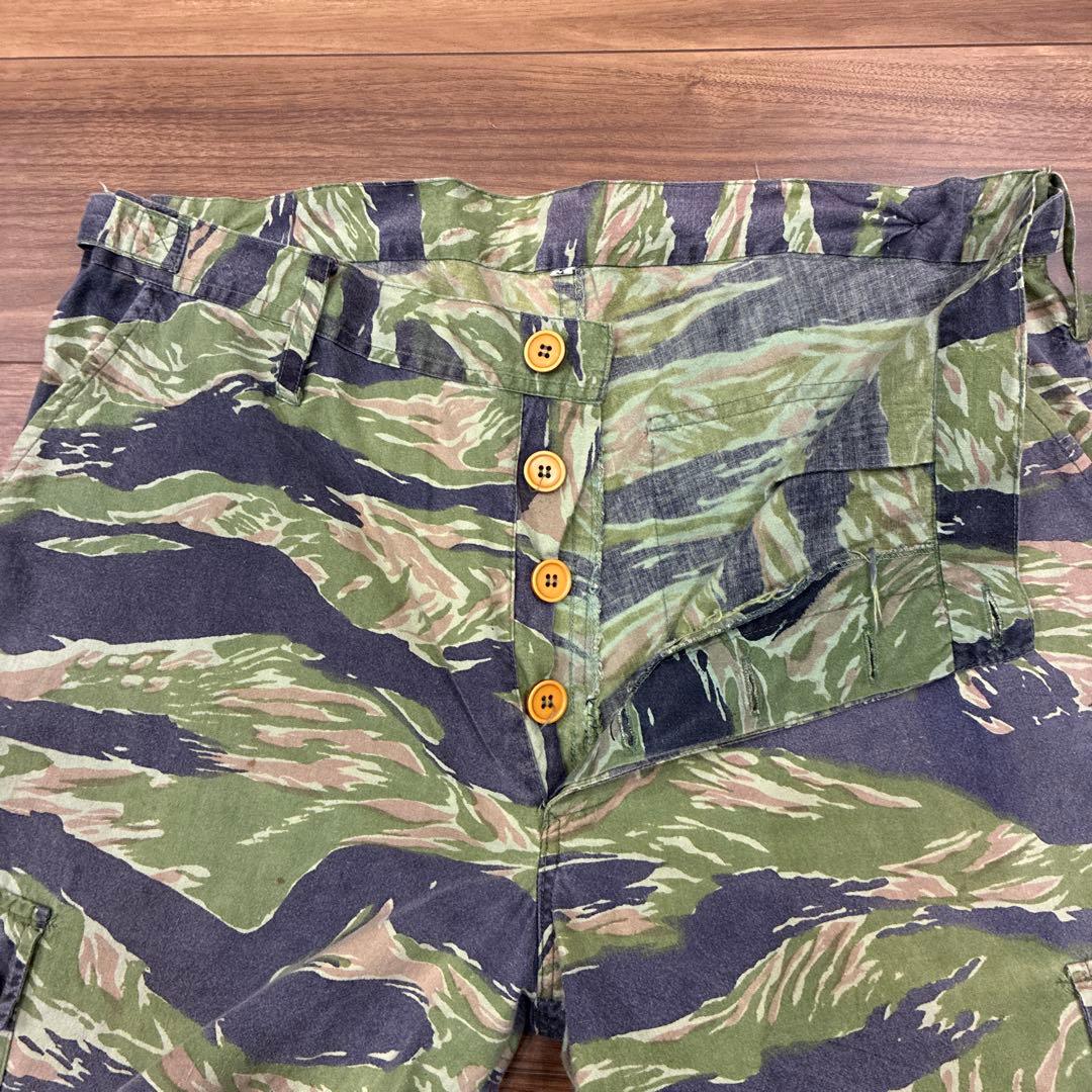 k*7様 80s ベトナム タイガーストライプパンツ Lサイズ タイガーカモ ビ