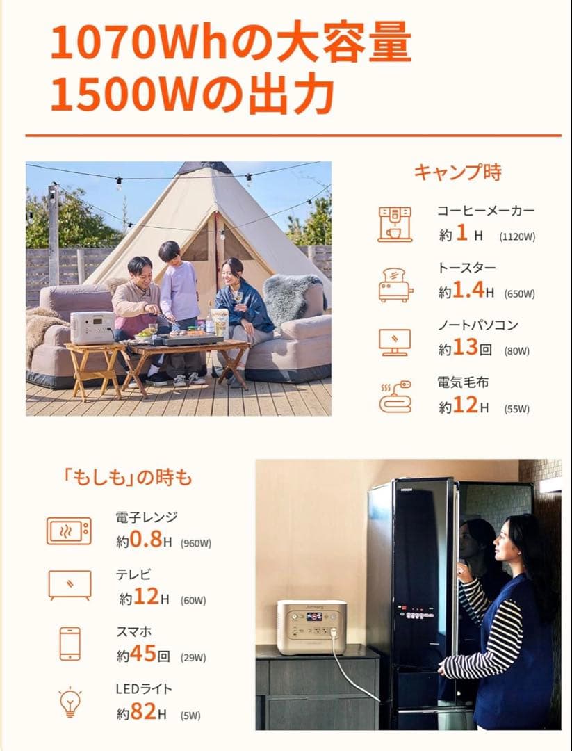 【新品・未使用】Jackery ポータブル電源 1000 NEW サンドゴールド