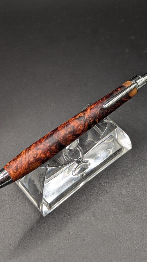 470特上　ホンジュラスローズウッド　瘤杢　木軸シャーペン