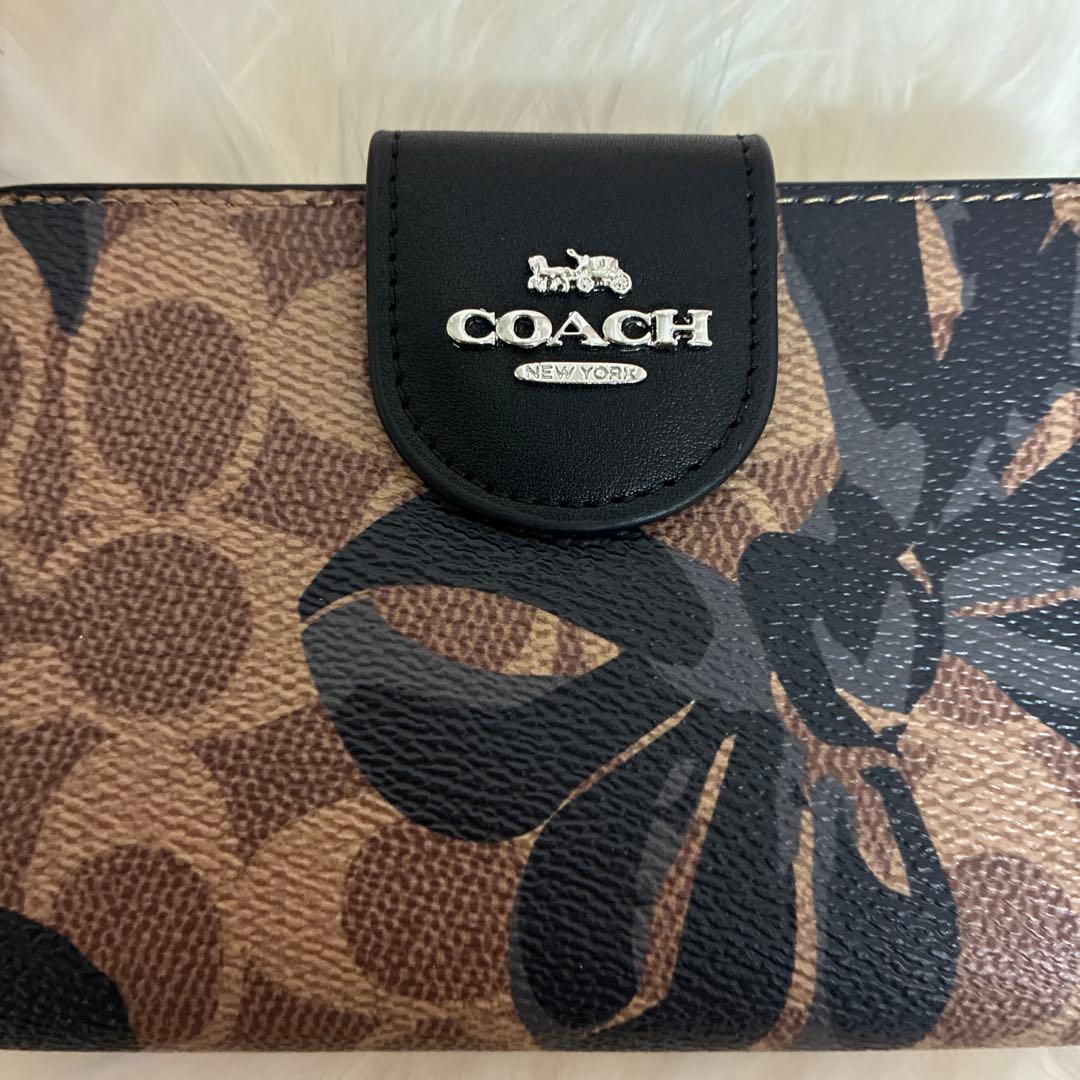 COACH 二つ折り財布 C2340 ブラウン/ブラック