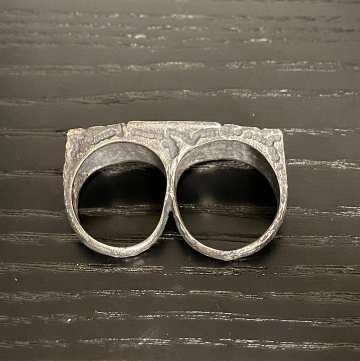 ビンテージ ダブルリング 指輪　レゲエ　アフリカ　ラスタ　ボブマーリー