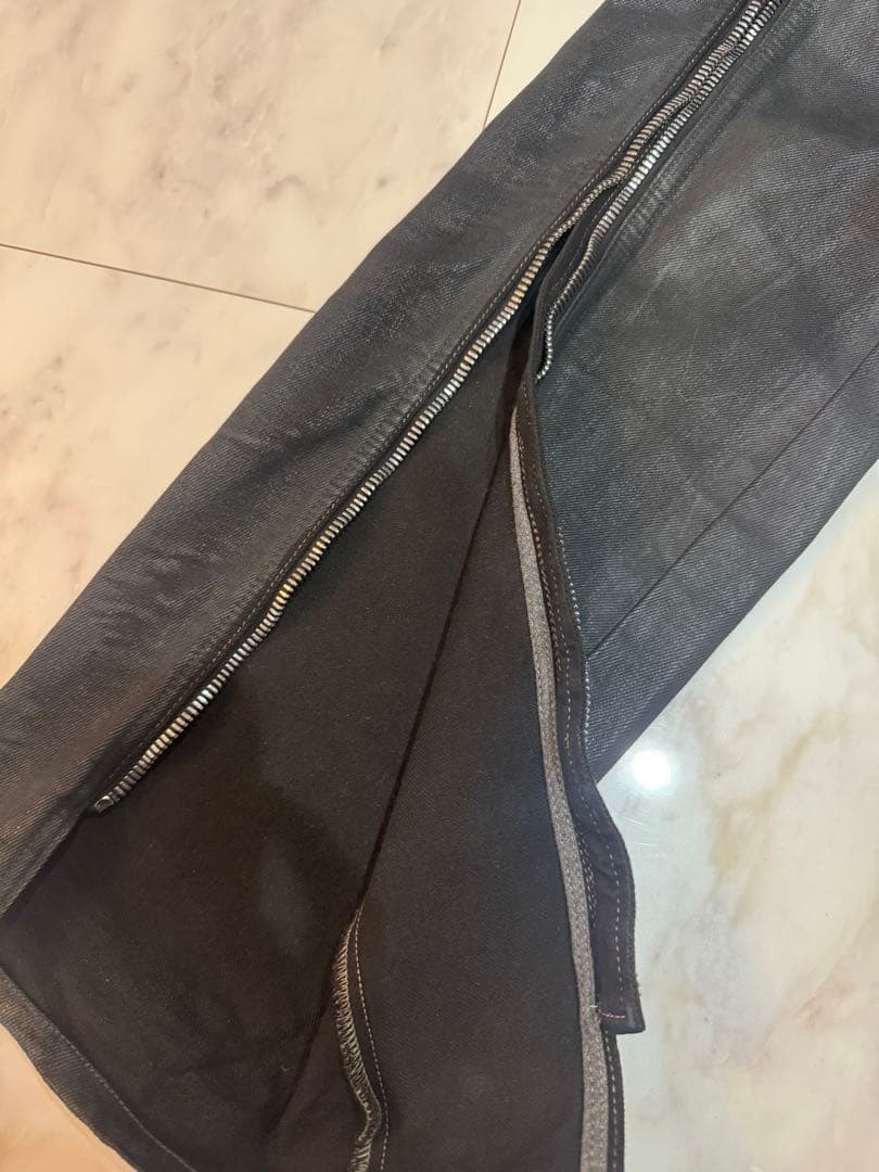 Rick Owens BOLAN BANANA ブラックワックス パンツ