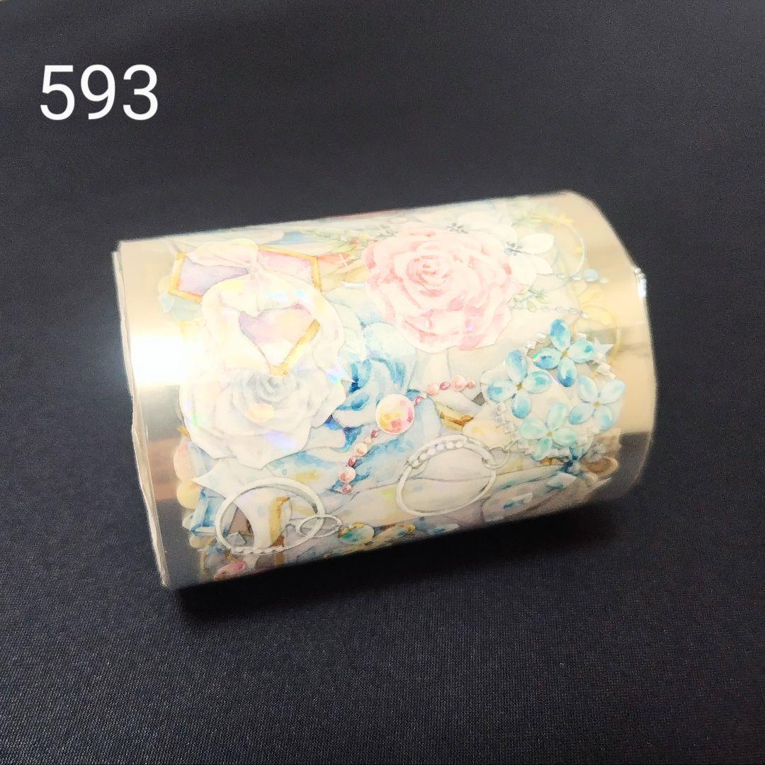 巻売 593★ 海外 マスキングテープ マステ PET 装飾 花 贝壳光