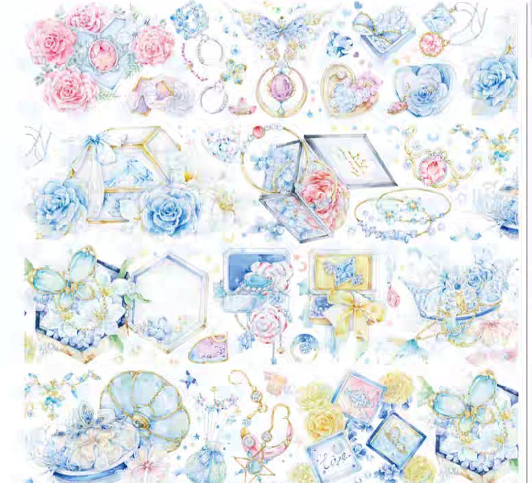 巻売 593★ 海外 マスキングテープ マステ PET 装飾 花 贝壳光