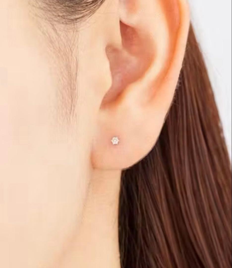 新品★カナル4℃★一粒★キラキラ★ダイヤモンドピアス