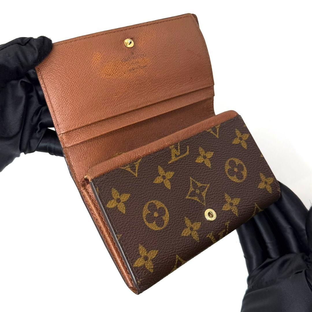 良品 ルイヴィトン モノグラム ポルトフォイユ トレゾール 財布 L字 ジップ