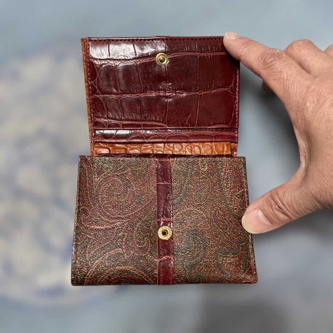 超美品　希少ETRO エトロ ペイズリー柄　三つ折り財布