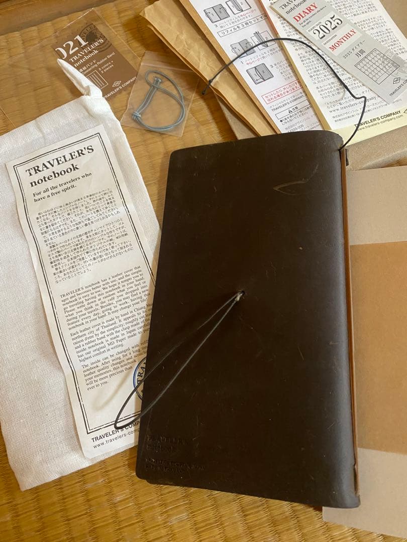 まとめTRAVELER'S notebook 予備無印ノート18冊+結束バンド
