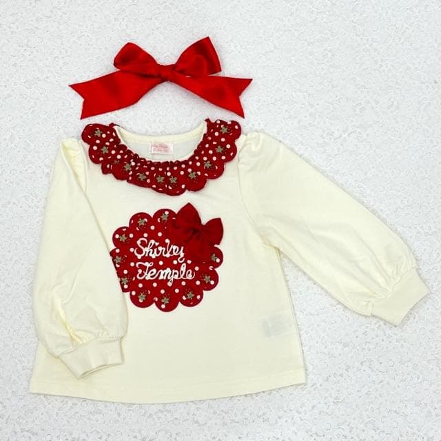 ♥シャーリーテンプル♥いちごスカラップ刺繍♥プルオーバー♥120♥トレーナー♥