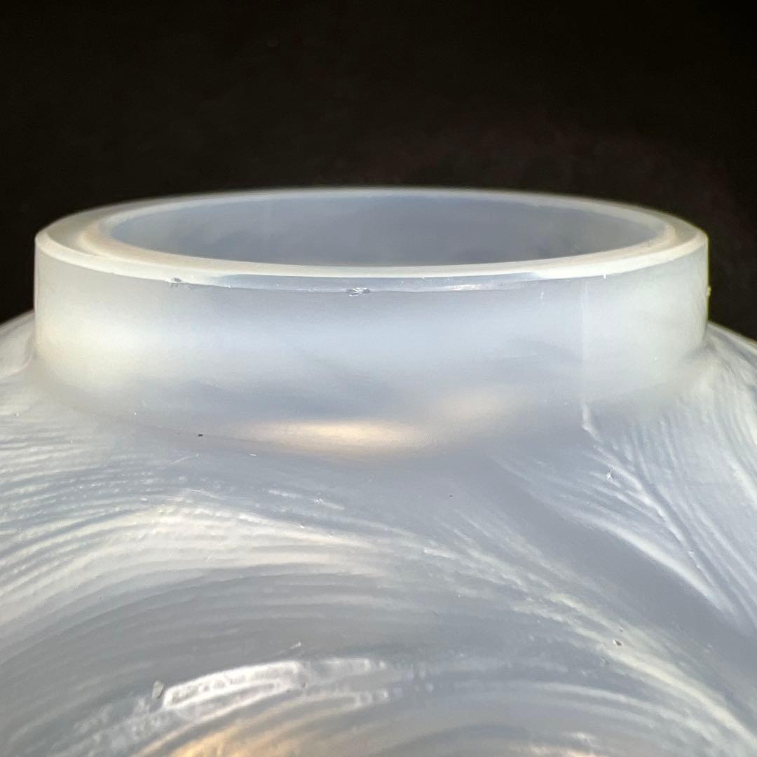 専用1920年頃　ルネ・ラリックFORMOSEウランガラス花瓶　高さ約17.5㎝