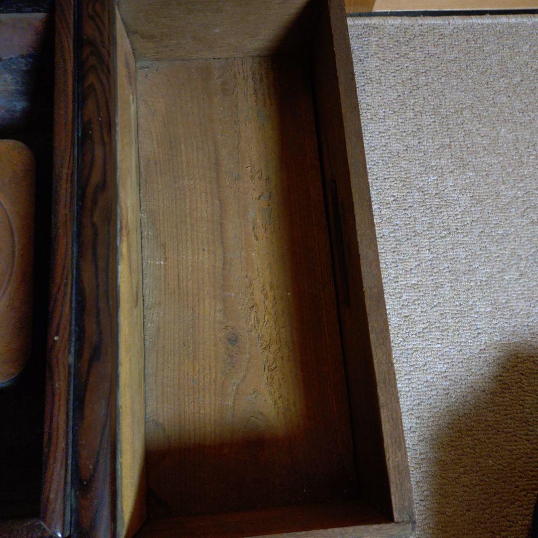 木製長火鉢 燗銅壺付 昭和レトロ 古民家 古道具 骨董品 おまけ火箸・煙管・灰掻