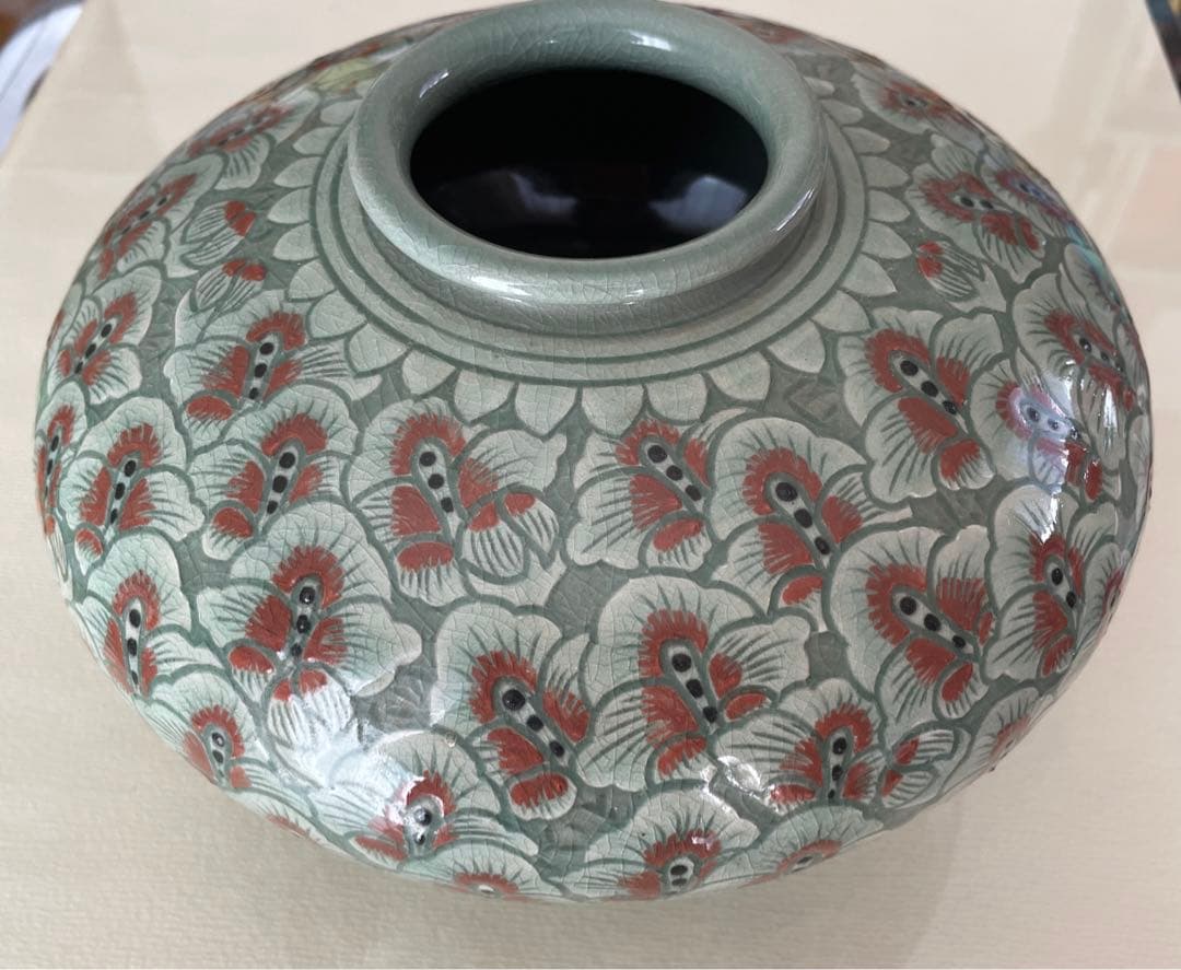 青磁　一峰　花瓶