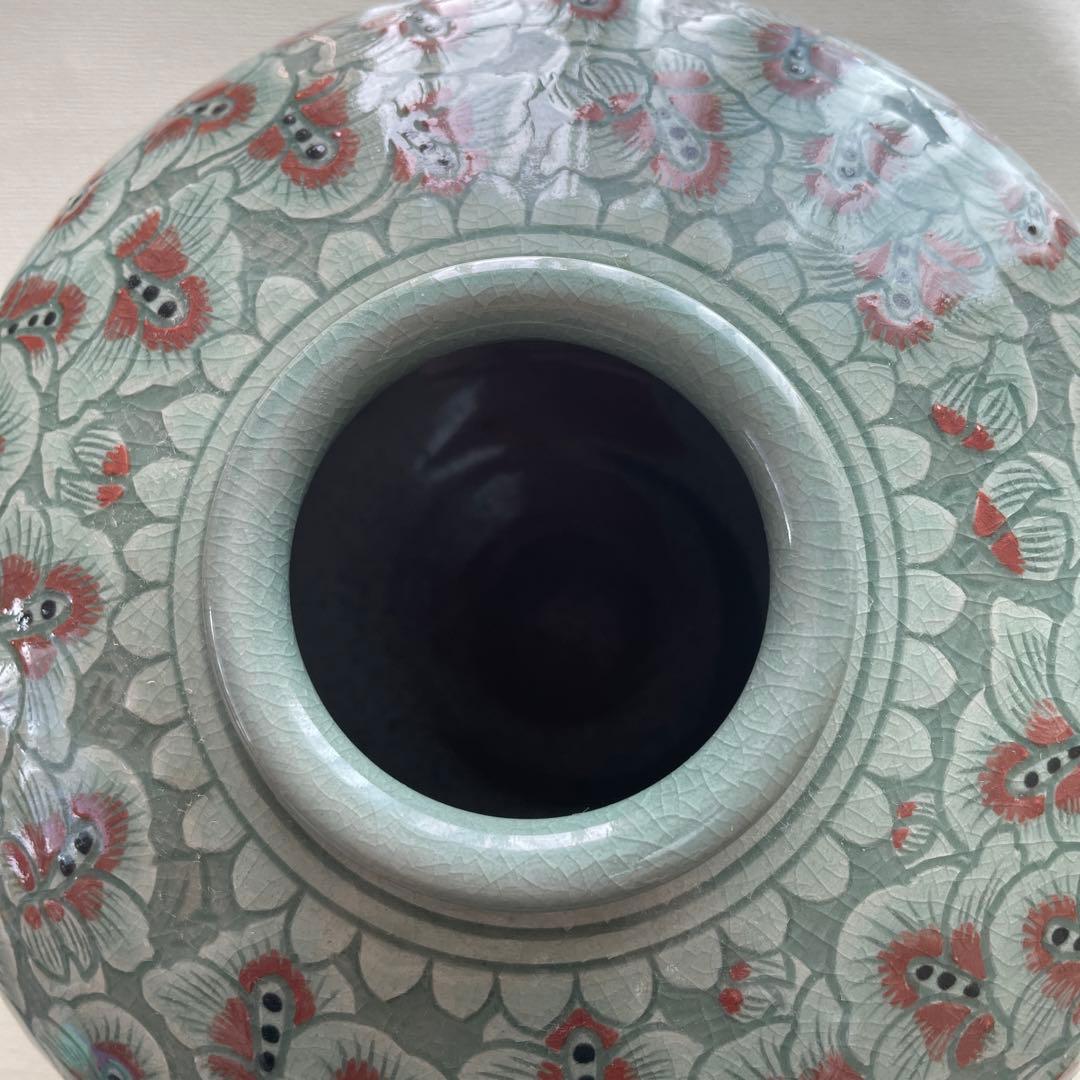 青磁　一峰　花瓶