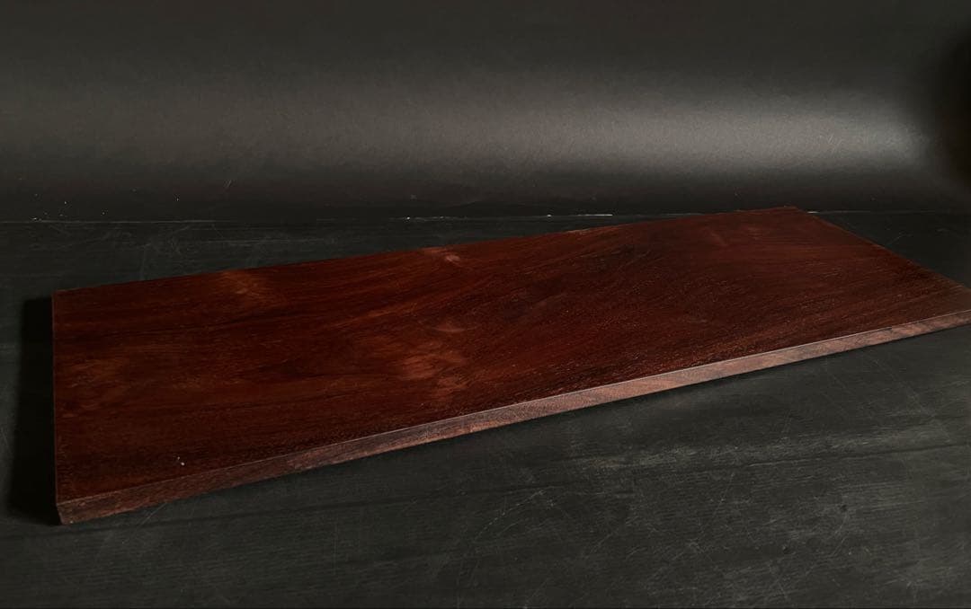 「母」 唐木 紅木 花梨 敷板 長板 煎茶道具 飾り板 （115③）