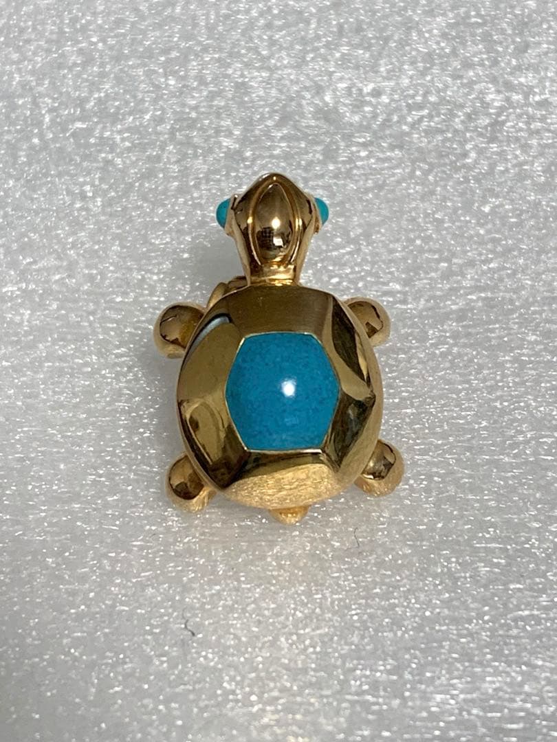 専用です。希少☆CARTIER☆タートル 亀ヘキサゴン750刻印ターコイズ