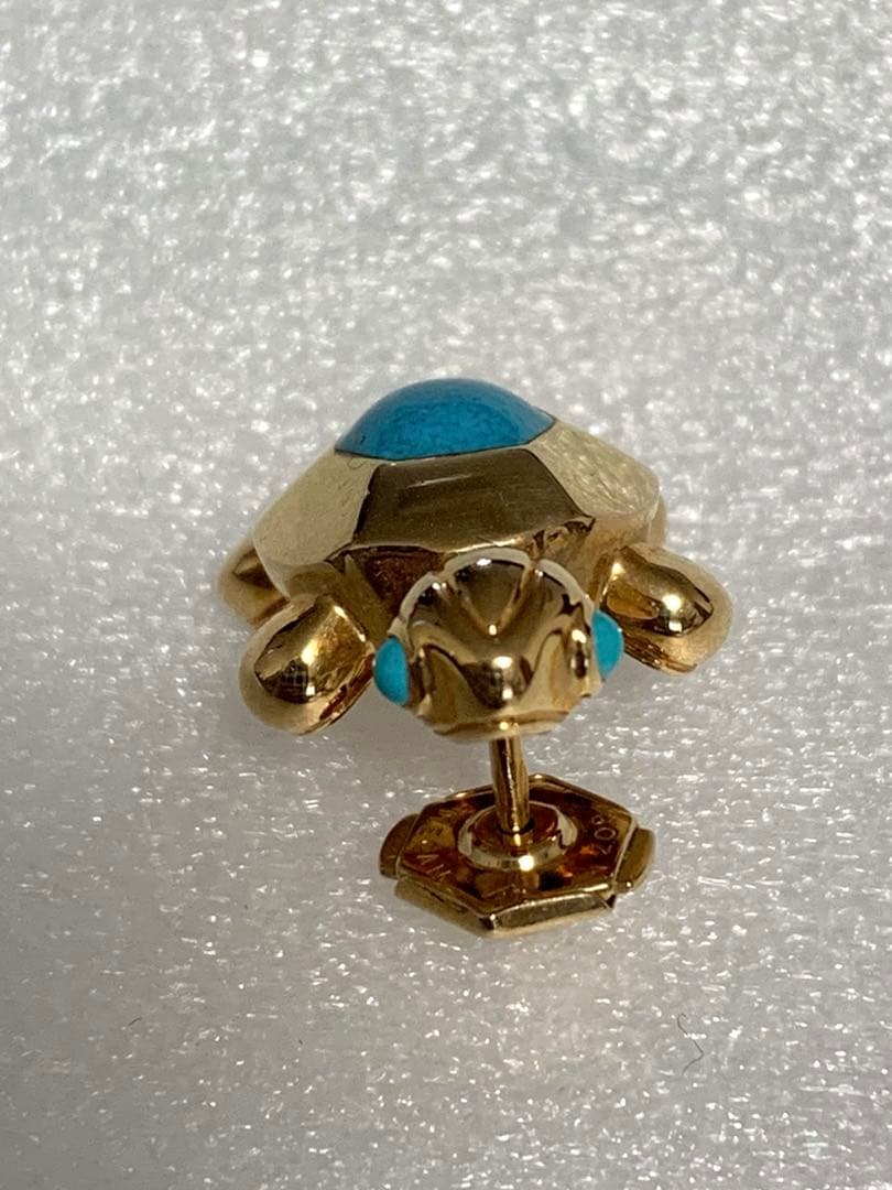 専用です。希少☆CARTIER☆タートル 亀ヘキサゴン750刻印ターコイズ