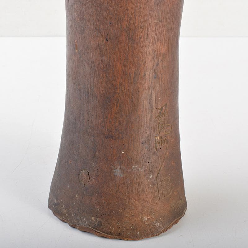 仏教美術　木彫　観音菩薩立像　仏像　在銘　高さ約31cm　時代箱付　MR7171