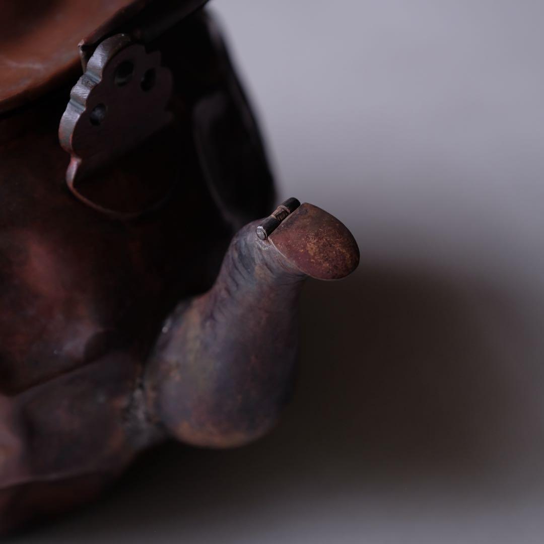 槌目打出薬缶　やかん 湯沸 急須 水注 茶道具 古道具 骨董 古民具