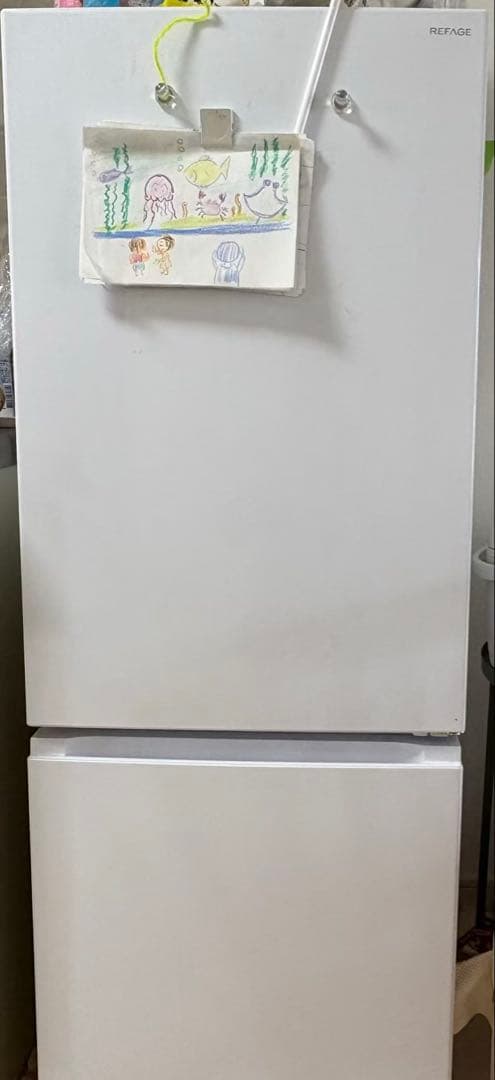 ホワイト 2ドア冷蔵庫(わずか8ヶ月使用した)