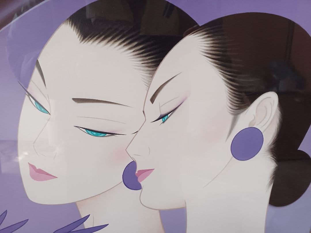 鶴田一郎 「艶鏡」　P20号　 版画　138/150