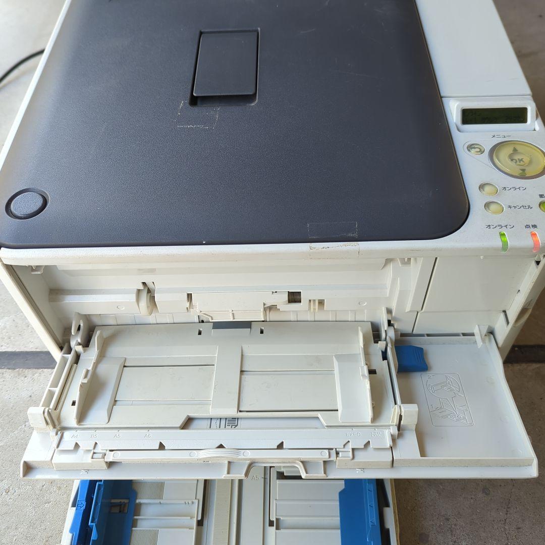 通電OK OKIレーザープリンタ C312dn 電源コードと予備トナー有