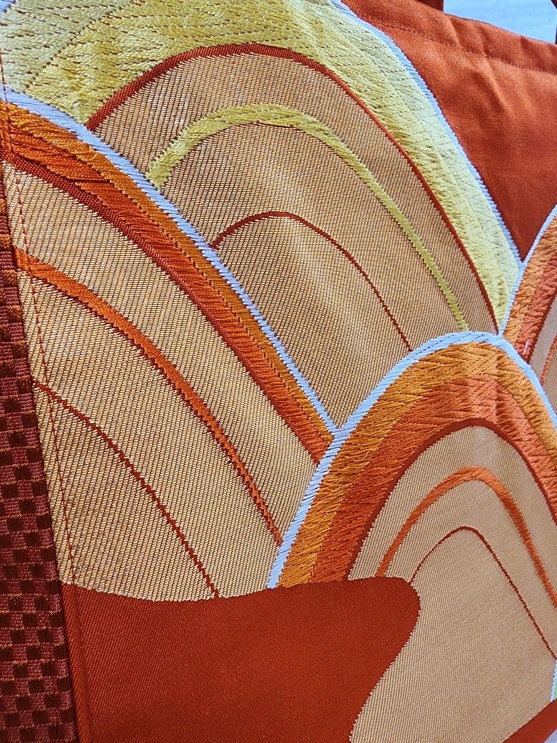 ❤プリン❤ ハンドメイド バッグ ポーチ オレンジ 和装用バッグ