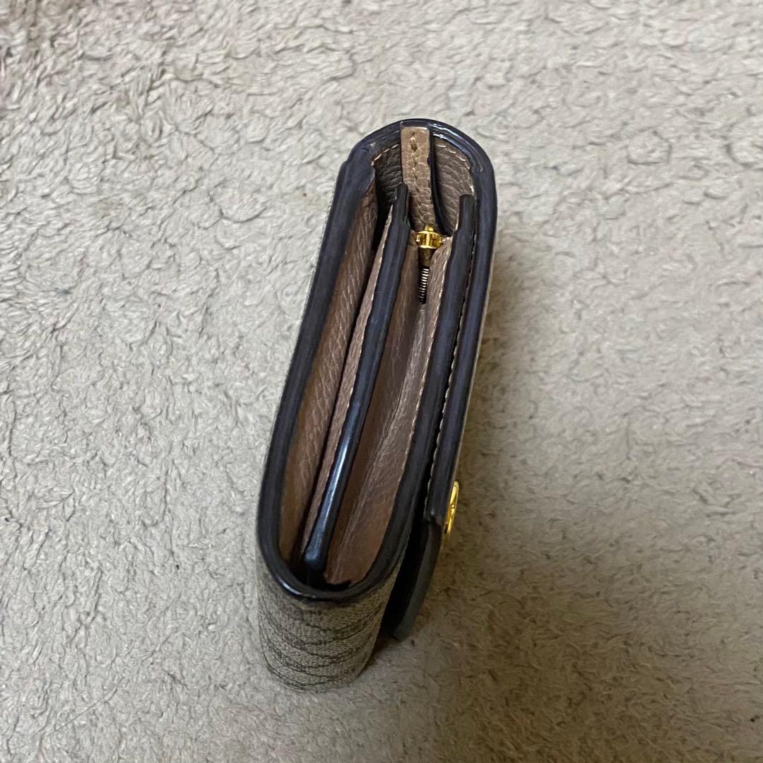 GUCCI 二つ折り財布 ベージュ グレー