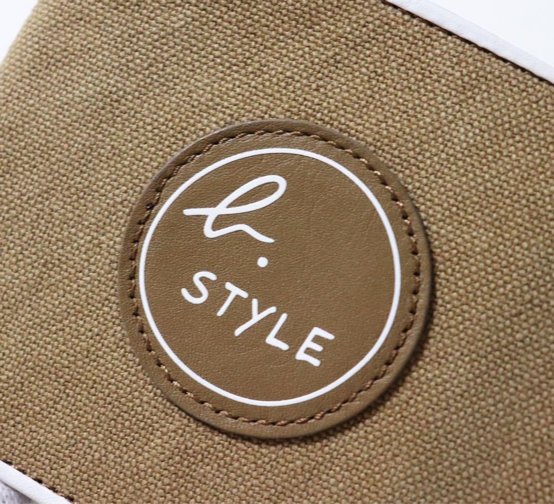 《アニエスベー》箱付新品 軽量 コットンレザーコンビ 2つ折り財布 ウォレット