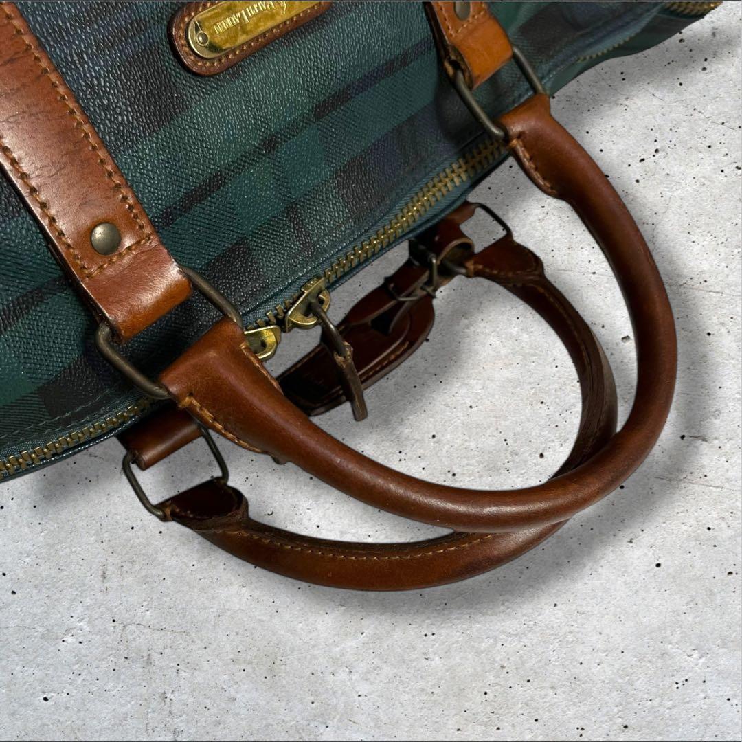 ポロラルフローレン 2way ボストンバッグ ショルダー チェック柄 PVC