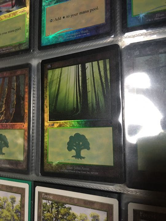 裏表反転　エラーカード　森　インベイジョン　foil