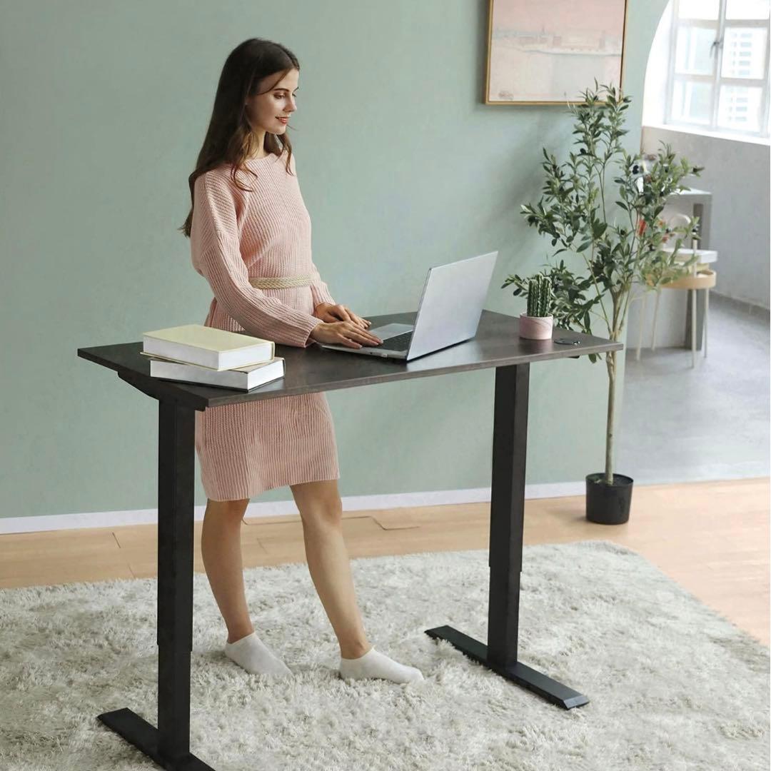 【Sunon】電動昇降デスク（120x60cm）メモリー機能付き ダークオーク