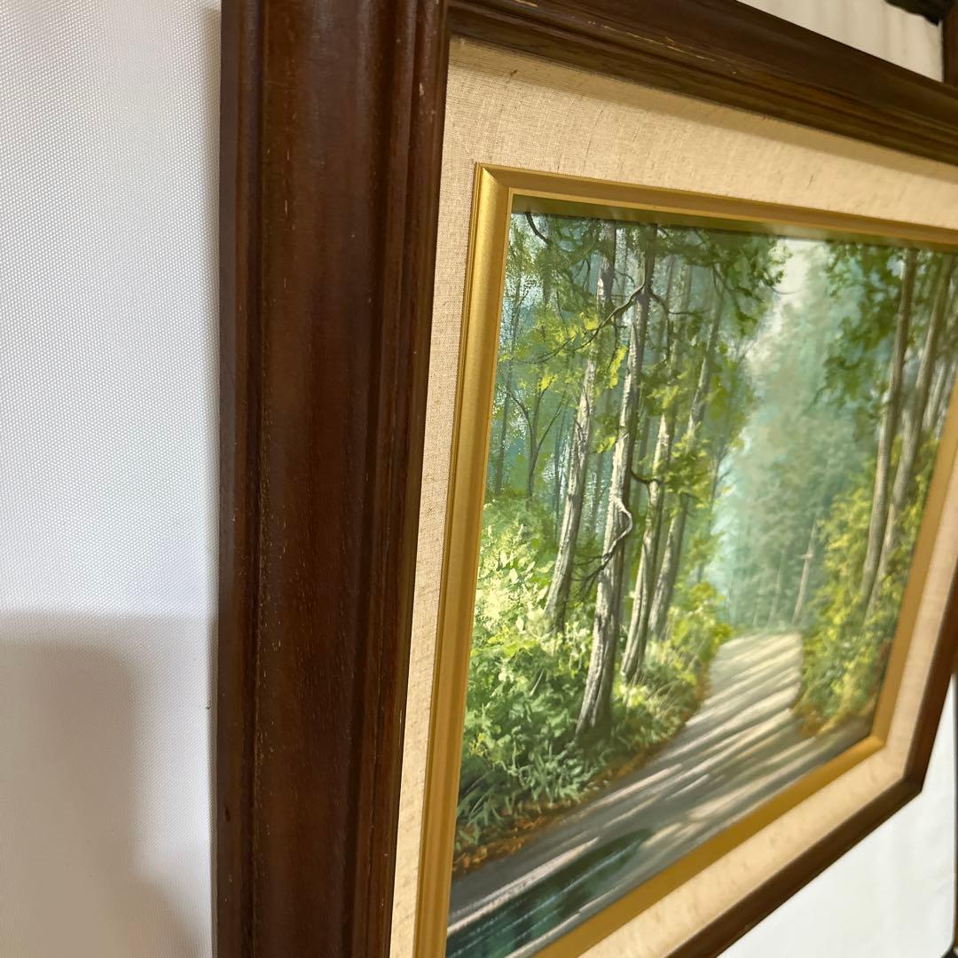 価値あり真筆　大友修一　絵画　油彩　風景画　東海道の朝日　美術品　インテリア