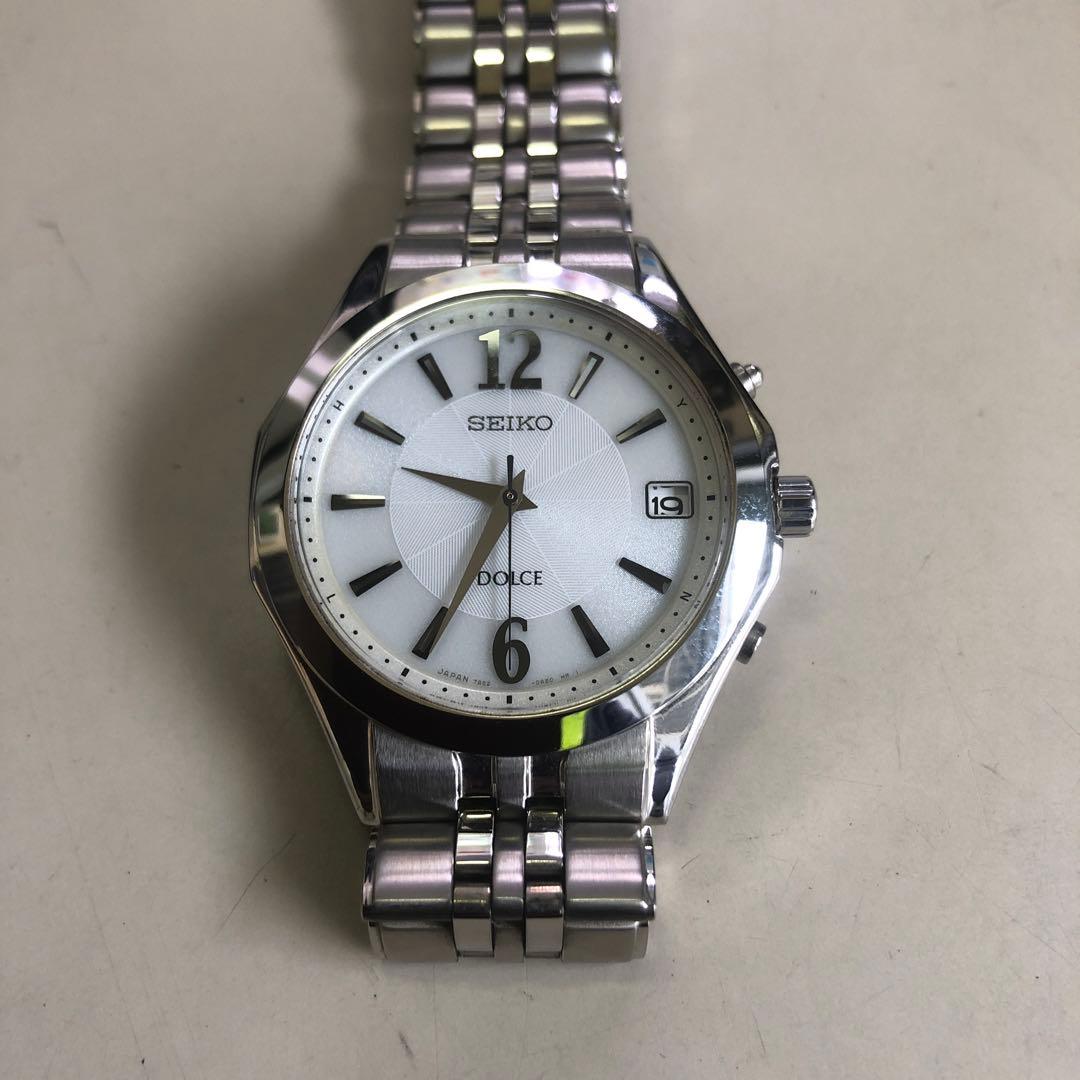 値下げSEIKO DOLCE ソーラー電波腕時計 シルバー