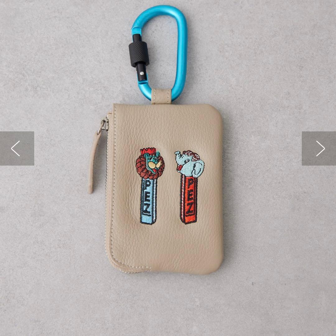 PEZキャラクター刺繍ケース グレー★PEZ×earコラボ★パスケース